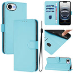 เคสโทรศัพท์หนังสีพื้นสัมผัสนุ่มพร้อมสายคล้อง สำหรับ iPhone 17e / 16e, สำหรับ iPhone 17 Pro Max