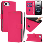 เคสโทรศัพท์หนังสีพื้นสัมผัสนุ่มพร้อมสายคล้อง สำหรับ iPhone 17e / 16e, สำหรับ iPhone 17 Pro Max