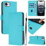 เคสโทรศัพท์หนังสีพื้นสัมผัสนุ่มพร้อมสายคล้อง สำหรับ iPhone 17e / 16e, สำหรับ iPhone 17 Pro Max