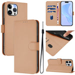 Skin Feel Solid Color Leather Phone Case with Lanyard, For iPhone 13 Pro Max, For iPhone 13 Pro