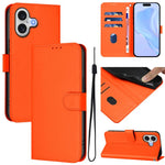 เคสโทรศัพท์หนังสีพื้นสัมผัสนุ่มพร้อมสายคล้อง สำหรับ iPhone 17 Pro, สำหรับ iPhone 17