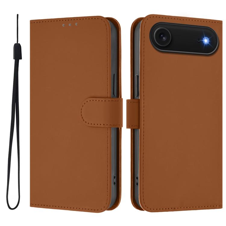 เคสโทรศัพท์หนังสีพื้นสัมผัสนุ่มพร้อมสายคล้อง สำหรับ iPhone Air, สำหรับ iPhone 16 Pro Max