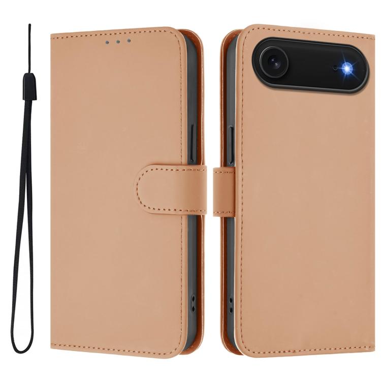 เคสโทรศัพท์หนังสีพื้นสัมผัสนุ่มพร้อมสายคล้อง สำหรับ iPhone Air, สำหรับ iPhone 16 Pro Max