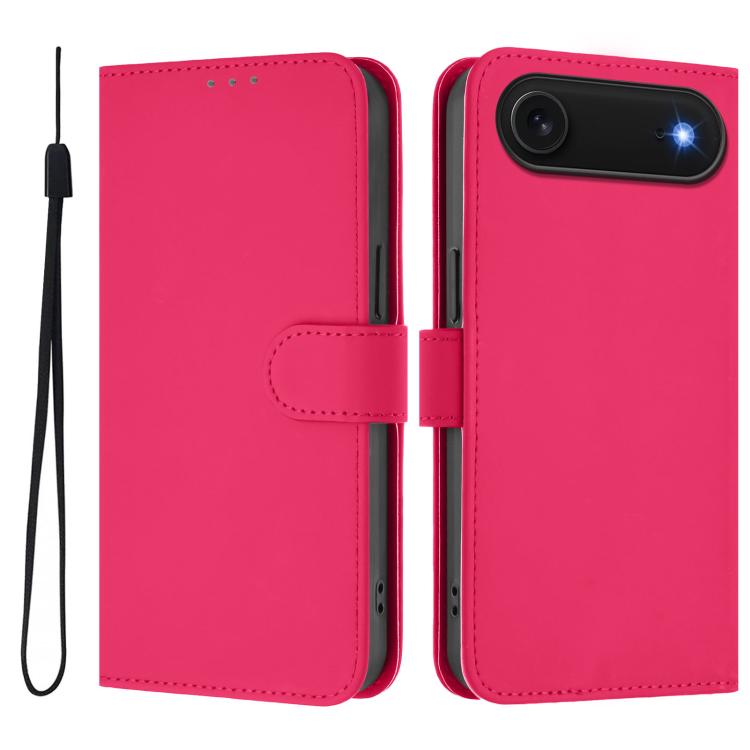 เคสโทรศัพท์หนังสีพื้นสัมผัสนุ่มพร้อมสายคล้อง สำหรับ iPhone Air, สำหรับ iPhone 16 Pro Max