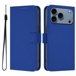เคสโทรศัพท์หนังสีพื้นสัมผัสนุ่มพร้อมสายคล้อง สำหรับ iPhone 17e / 16e, สำหรับ iPhone 17 Pro Max
