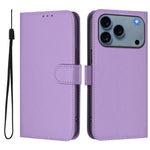 เคสโทรศัพท์หนังสีพื้นสัมผัสนุ่มพร้อมสายคล้อง สำหรับ iPhone 17e / 16e, สำหรับ iPhone 17 Pro Max