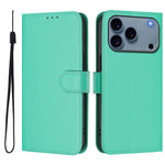 เคสโทรศัพท์หนังสีพื้นสัมผัสนุ่มพร้อมสายคล้อง สำหรับ iPhone 17e / 16e, สำหรับ iPhone 17 Pro Max