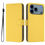 เคสโทรศัพท์หนังสีพื้นสัมผัสนุ่มพร้อมสายคล้อง สำหรับ iPhone 17e / 16e, สำหรับ iPhone 17 Pro Max