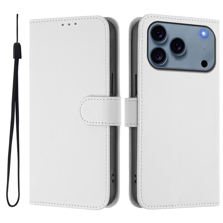 เคสโทรศัพท์หนังสีพื้นสัมผัสนุ่มพร้อมสายคล้อง สำหรับ iPhone 17e / 16e, สำหรับ iPhone 17 Pro Max