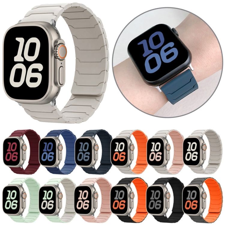 สายรัดนาฬิกาซิลิโคนแม่เหล็ก สำหรับ Apple Watch 46mm / 49mm / 45mm / 44mm, สำหรับ Apple Watch 42mm / 41mm / 40mm / 38mm