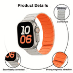 สายรัดนาฬิกาซิลิโคนแม่เหล็ก สำหรับ Apple Watch 46mm / 49mm / 45mm / 44mm, สำหรับ Apple Watch 42mm / 41mm / 40mm / 38mm