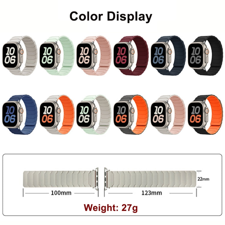 สายรัดนาฬิกาซิลิโคนแม่เหล็ก สำหรับ Apple Watch 46mm / 49mm / 45mm / 44mm, สำหรับ Apple Watch 42mm / 41mm / 40mm / 38mm