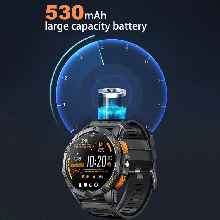 นาฬิกาอัจฉริยะ LEMFO K67 ขนาด 1.43 นิ้ว หน้าจอ AMOLED พร้อม GPS สำหรับกีฬา รองรับการโทรผ่านบลูทูธ / ตรวจสุขภาพ