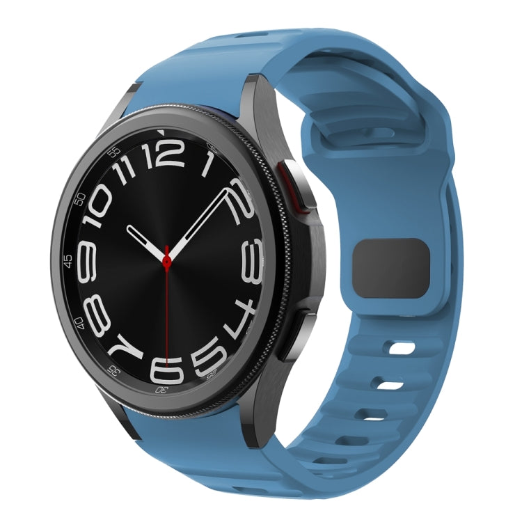 สายรัดนาฬิกาซิลิโคนลายคลื่นพร้อมหัวเข็มขัดกลับด้าน สำหรับ Samsung Galaxy Watch 7 / 6 / 5 / 4