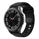 สายรัดนาฬิกาซิลิโคนลายคลื่นพร้อมหัวเข็มขัดกลับด้าน สำหรับ Samsung Galaxy Watch 7 / 6 / 5 / 4