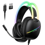 หูฟังเกม ONIKUMA X33 พร้อมไฟ RGB บนหัว สายยาว 2 ม., X33