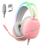 หูฟังเกม ONIKUMA X33 พร้อมไฟ RGB บนหัว สายยาว 2 ม., X33