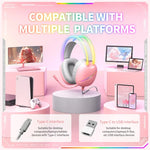 หูฟังเกม ONIKUMA X33 พร้อมไฟ RGB บนหัว สายยาว 2 ม., X33