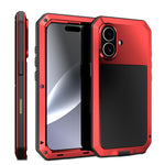 เคสโทรศัพท์โลหะกันกระแทกสามชั้น RedPepper สำหรับ iPhone 17 Pro Max, สำหรับ iPhone 17 Pro, สำหรับ iPhone 17, สำหรับ iPhone Air, สำหรับ iPhone 16 Pro Max, สำหรับ iPhone 16 Pro, สำหรับ iPhone 16 Plus, สำหรับ iPhone 16