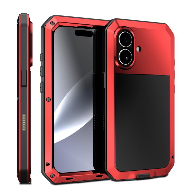 เคสโทรศัพท์โลหะกันกระแทกสามชั้น RedPepper สำหรับ iPhone 17 Pro Max, สำหรับ iPhone 17 Pro, สำหรับ iPhone 17, สำหรับ iPhone Air, สำหรับ iPhone 16 Pro Max, สำหรับ iPhone 16 Pro, สำหรับ iPhone 16 Plus, สำหรับ iPhone 16