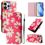 Art Colored Drawing Pattern Leather Phone Case, For iPhone 13 Pro
