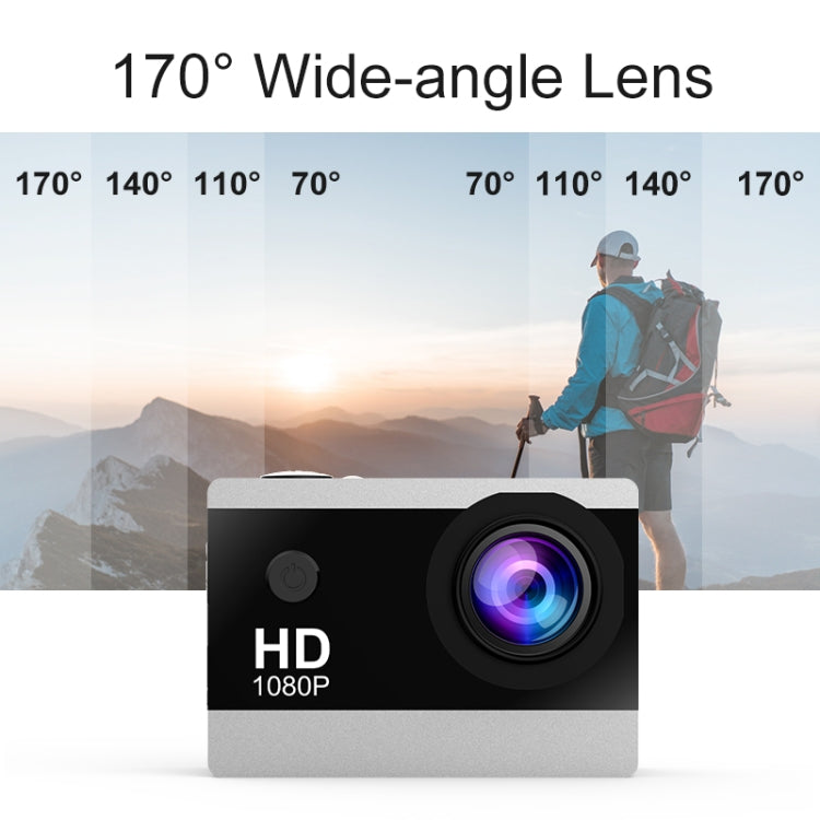 กล้องแอคชั่นหน้าจอ IPS HD ขนาด 2.0 นิ้ว มุมกว้าง