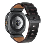 สายรัดนาฬิกาหนังสไตล์ Mecha สำหรับ Samsung Galaxy Watch Ultra 47 มม. / Ultra 2025