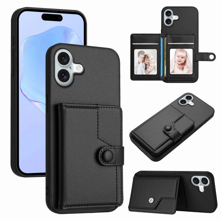 เคสโทรศัพท์กันขโมยแบบกระเป๋าใส่บัตรพร้อมปุ่มและ RFID สำหรับ iPhone 17 Pro Max, สำหรับ iPhone 17 Pro, สำหรับ iPhone 17, สำหรับ iPhone Air, สำหรับ iPhone 16 Pro Max, สำหรับ iPhone 16 Pro, สำหรับ iPhone 16 Plus, สำหรับ iPhone 16