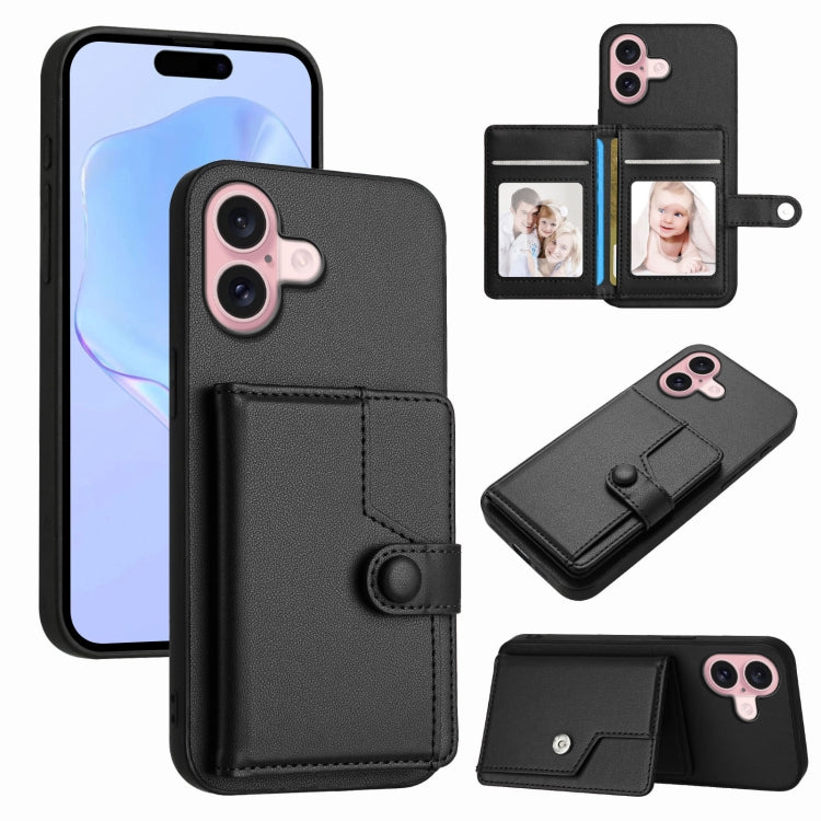 เคสโทรศัพท์กันขโมยแบบกระเป๋าใส่บัตรพร้อมปุ่มและ RFID สำหรับ iPhone 17 Pro Max, สำหรับ iPhone 17 Pro, สำหรับ iPhone 17, สำหรับ iPhone Air, สำหรับ iPhone 16 Pro Max, สำหรับ iPhone 16 Pro, สำหรับ iPhone 16 Plus, สำหรับ iPhone 16