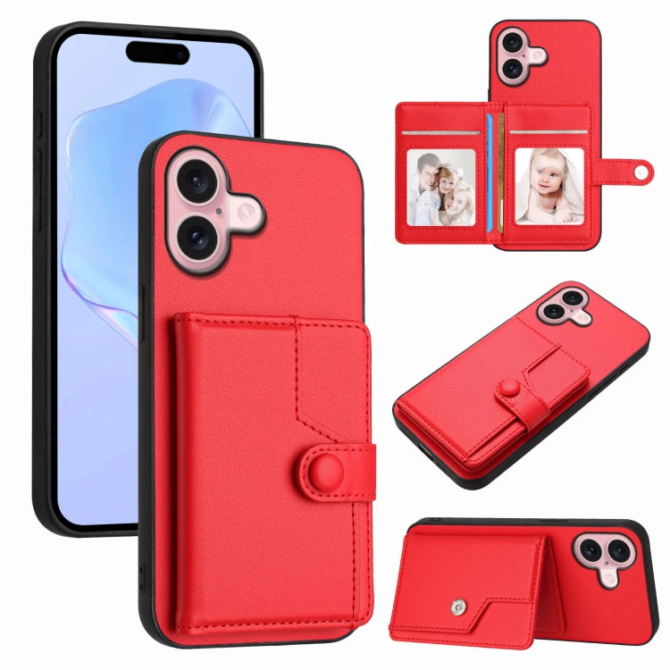 เคสโทรศัพท์กันขโมยแบบกระเป๋าใส่บัตรพร้อมปุ่มและ RFID สำหรับ iPhone 17 Pro Max, สำหรับ iPhone 17 Pro, สำหรับ iPhone 17, สำหรับ iPhone Air, สำหรับ iPhone 16 Pro Max, สำหรับ iPhone 16 Pro, สำหรับ iPhone 16 Plus, สำหรับ iPhone 16
