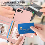 เคสโทรศัพท์กันขโมยแบบกระเป๋าใส่บัตรพร้อมปุ่มและ RFID สำหรับ iPhone SE 2022 / 2020, สำหรับ iPhone 13 Pro Max, สำหรับ iPhone 13 Pro, สำหรับ iPhone 13, สำหรับ iPhone 13 mini, สำหรับ iPhone 12, สำหรับ iPhone 12 Pro Max, สำหรับ iPhone 12 Pro