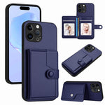 เคสโทรศัพท์กันขโมยแบบกระเป๋าใส่บัตรพร้อมปุ่มและ RFID สำหรับ iPhone SE 2022 / 2020, สำหรับ iPhone 13 Pro Max, สำหรับ iPhone 13 Pro, สำหรับ iPhone 13, สำหรับ iPhone 13 mini, สำหรับ iPhone 12, สำหรับ iPhone 12 Pro Max, สำหรับ iPhone 12 Pro