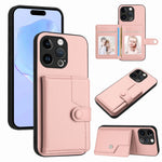 เคสโทรศัพท์กันขโมยแบบกระเป๋าใส่บัตรพร้อมปุ่มและ RFID สำหรับ iPhone SE 2022 / 2020, สำหรับ iPhone 13 Pro Max, สำหรับ iPhone 13 Pro, สำหรับ iPhone 13, สำหรับ iPhone 13 mini, สำหรับ iPhone 12, สำหรับ iPhone 12 Pro Max, สำหรับ iPhone 12 Pro