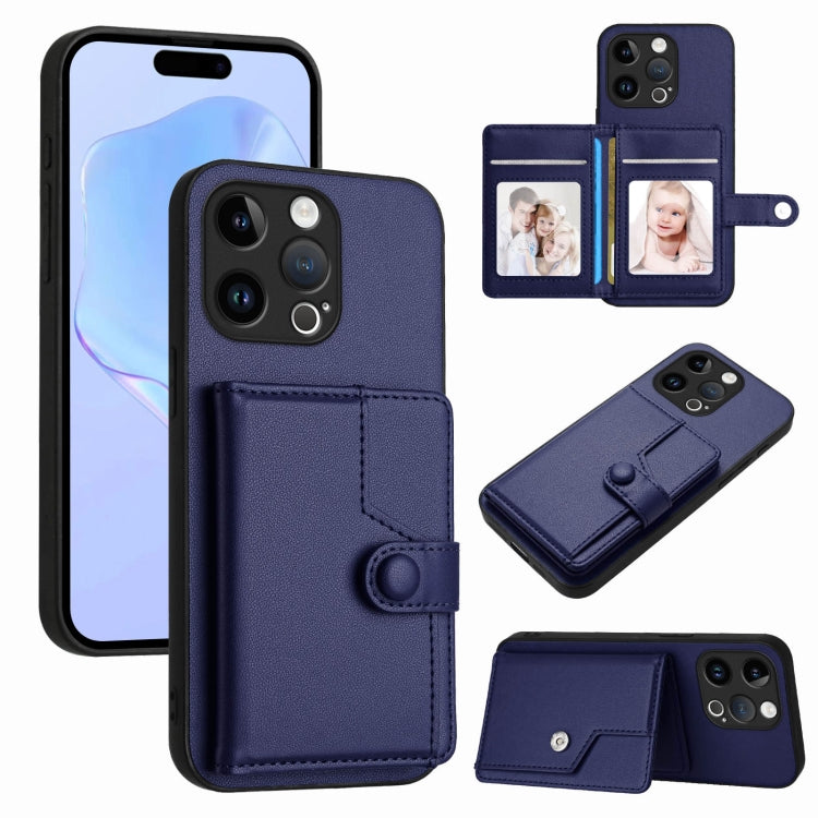เคสโทรศัพท์กันขโมยแบบกระเป๋าใส่บัตรพร้อมปุ่มและ RFID สำหรับ iPhone SE 2022 / 2020, สำหรับ iPhone 13 Pro Max, สำหรับ iPhone 13 Pro, สำหรับ iPhone 13, สำหรับ iPhone 13 mini, สำหรับ iPhone 12, สำหรับ iPhone 12 Pro Max, สำหรับ iPhone 12 Pro