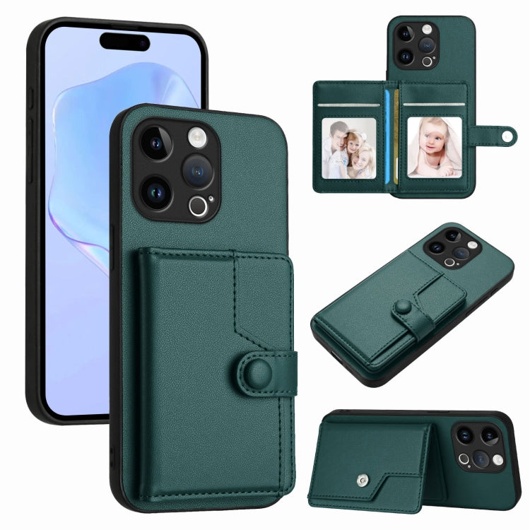 เคสโทรศัพท์กันขโมยแบบกระเป๋าใส่บัตรพร้อมปุ่มและ RFID สำหรับ iPhone SE 2022 / 2020, สำหรับ iPhone 13 Pro Max, สำหรับ iPhone 13 Pro, สำหรับ iPhone 13, สำหรับ iPhone 13 mini, สำหรับ iPhone 12, สำหรับ iPhone 12 Pro Max, สำหรับ iPhone 12 Pro