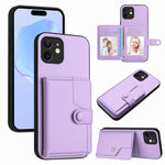 เคสโทรศัพท์กันขโมยแบบกระเป๋าใส่บัตรพร้อมปุ่มและ RFID สำหรับ iPhone SE 2022 / 2020, สำหรับ iPhone 13 Pro Max, สำหรับ iPhone 13 Pro, สำหรับ iPhone 13, สำหรับ iPhone 13 mini, สำหรับ iPhone 12, สำหรับ iPhone 12 Pro Max, สำหรับ iPhone 12 Pro