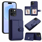 เคสโทรศัพท์กันขโมยแบบกระเป๋าใส่บัตรพร้อมปุ่มและ RFID สำหรับ iPhone SE 2022 / 2020, สำหรับ iPhone 13 Pro Max, สำหรับ iPhone 13 Pro, สำหรับ iPhone 13, สำหรับ iPhone 13 mini, สำหรับ iPhone 12, สำหรับ iPhone 12 Pro Max, สำหรับ iPhone 12 Pro