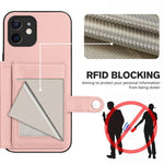 เคสโทรศัพท์กันขโมยแบบกระเป๋าใส่บัตรพร้อมปุ่มและ RFID สำหรับ iPhone 12 mini, สำหรับ iPhone 11 Pro Max, สำหรับ iPhone 11, สำหรับ iPhone 11 Pro, สำหรับ iPhone XS / X, สำหรับ iPhone XR, สำหรับ iPhone XS Max, สำหรับ iPhone 8 Plus / 7 Plus
