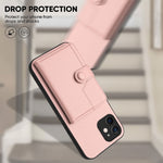 เคสโทรศัพท์กันขโมยแบบกระเป๋าใส่บัตรพร้อมปุ่มและ RFID สำหรับ iPhone 12 mini, สำหรับ iPhone 11 Pro Max, สำหรับ iPhone 11, สำหรับ iPhone 11 Pro, สำหรับ iPhone XS / X, สำหรับ iPhone XR, สำหรับ iPhone XS Max, สำหรับ iPhone 8 Plus / 7 Plus