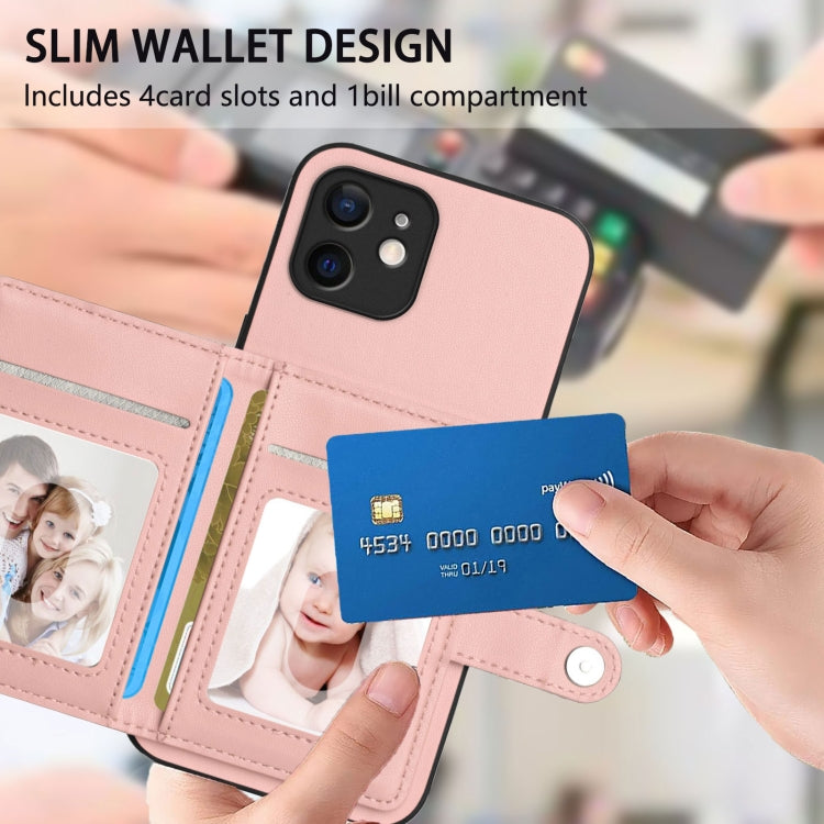 เคสโทรศัพท์กันขโมยแบบกระเป๋าใส่บัตรพร้อมปุ่มและ RFID สำหรับ iPhone 12 mini, สำหรับ iPhone 11 Pro Max, สำหรับ iPhone 11, สำหรับ iPhone 11 Pro, สำหรับ iPhone XS / X, สำหรับ iPhone XR, สำหรับ iPhone XS Max, สำหรับ iPhone 8 Plus / 7 Plus