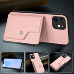 เคสโทรศัพท์กันขโมยแบบกระเป๋าใส่บัตรพร้อมปุ่มและ RFID สำหรับ iPhone 12 mini, สำหรับ iPhone 11 Pro Max, สำหรับ iPhone 11, สำหรับ iPhone 11 Pro, สำหรับ iPhone XS / X, สำหรับ iPhone XR, สำหรับ iPhone XS Max, สำหรับ iPhone 8 Plus / 7 Plus