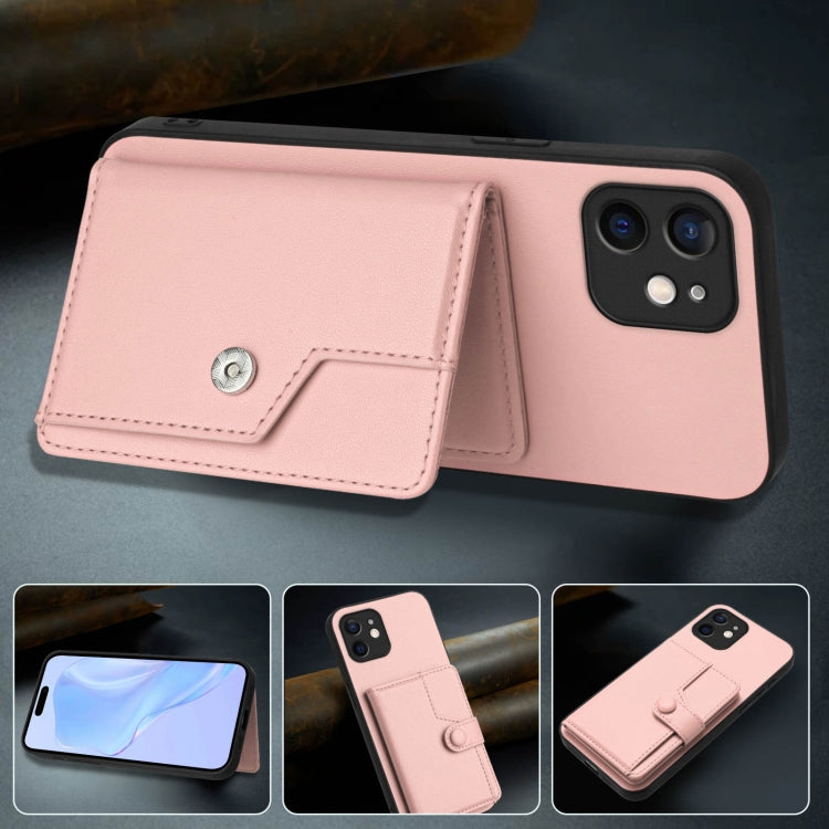 เคสโทรศัพท์กันขโมยแบบกระเป๋าใส่บัตรพร้อมปุ่มและ RFID สำหรับ iPhone 12 mini, สำหรับ iPhone 11 Pro Max, สำหรับ iPhone 11, สำหรับ iPhone 11 Pro, สำหรับ iPhone XS / X, สำหรับ iPhone XR, สำหรับ iPhone XS Max, สำหรับ iPhone 8 Plus / 7 Plus