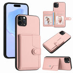 เคสโทรศัพท์กันขโมยแบบกระเป๋าใส่บัตรพร้อมปุ่มและ RFID สำหรับ iPhone 12 mini, สำหรับ iPhone 11 Pro Max, สำหรับ iPhone 11, สำหรับ iPhone 11 Pro, สำหรับ iPhone XS / X, สำหรับ iPhone XR, สำหรับ iPhone XS Max, สำหรับ iPhone 8 Plus / 7 Plus