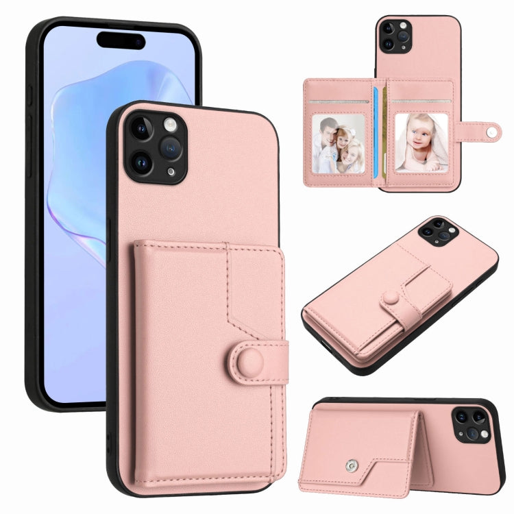 เคสโทรศัพท์กันขโมยแบบกระเป๋าใส่บัตรพร้อมปุ่มและ RFID สำหรับ iPhone 12 mini, สำหรับ iPhone 11 Pro Max, สำหรับ iPhone 11, สำหรับ iPhone 11 Pro, สำหรับ iPhone XS / X, สำหรับ iPhone XR, สำหรับ iPhone XS Max, สำหรับ iPhone 8 Plus / 7 Plus