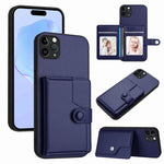 เคสโทรศัพท์กันขโมยแบบกระเป๋าใส่บัตรพร้อมปุ่มและ RFID สำหรับ iPhone 12 mini, สำหรับ iPhone 11 Pro Max, สำหรับ iPhone 11, สำหรับ iPhone 11 Pro, สำหรับ iPhone XS / X, สำหรับ iPhone XR, สำหรับ iPhone XS Max, สำหรับ iPhone 8 Plus / 7 Plus