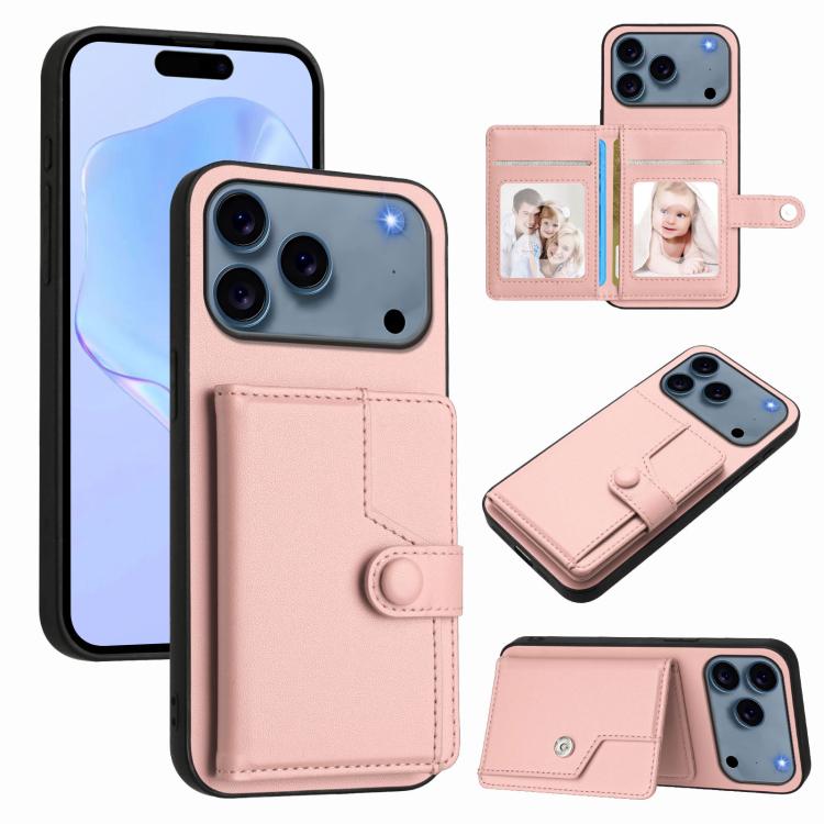 เคสโทรศัพท์กันขโมยแบบกระเป๋าใส่บัตรพร้อมปุ่มและ RFID สำหรับ iPhone 17 Pro Max, สำหรับ iPhone 17 Pro, สำหรับ iPhone 17, สำหรับ iPhone Air, สำหรับ iPhone 16 Pro Max, สำหรับ iPhone 16 Pro, สำหรับ iPhone 16 Plus, สำหรับ iPhone 16