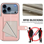 เคสโทรศัพท์กันขโมยแบบกระเป๋าใส่บัตรพร้อมปุ่มและ RFID สำหรับ iPhone 17 Pro Max, สำหรับ iPhone 17 Pro, สำหรับ iPhone 17, สำหรับ iPhone Air, สำหรับ iPhone 16 Pro Max, สำหรับ iPhone 16 Pro, สำหรับ iPhone 16 Plus, สำหรับ iPhone 16