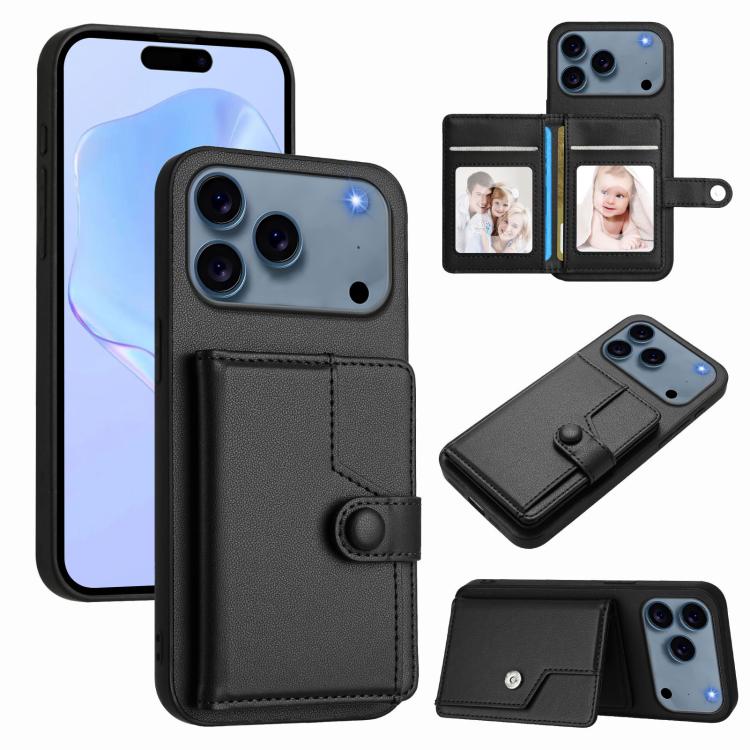เคสโทรศัพท์กันขโมยแบบกระเป๋าใส่บัตรพร้อมปุ่มและ RFID สำหรับ iPhone 17 Pro Max, สำหรับ iPhone 17 Pro, สำหรับ iPhone 17, สำหรับ iPhone Air, สำหรับ iPhone 16 Pro Max, สำหรับ iPhone 16 Pro, สำหรับ iPhone 16 Plus, สำหรับ iPhone 16