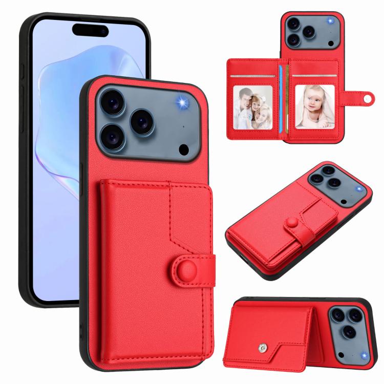 เคสโทรศัพท์กันขโมยแบบกระเป๋าใส่บัตรพร้อมปุ่มและ RFID สำหรับ iPhone 17 Pro Max, สำหรับ iPhone 17 Pro, สำหรับ iPhone 17, สำหรับ iPhone Air, สำหรับ iPhone 16 Pro Max, สำหรับ iPhone 16 Pro, สำหรับ iPhone 16 Plus, สำหรับ iPhone 16