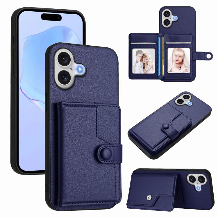 เคสโทรศัพท์กันขโมยแบบกระเป๋าใส่บัตรพร้อมปุ่มและ RFID สำหรับ iPhone 17 Pro Max, สำหรับ iPhone 17 Pro, สำหรับ iPhone 17, สำหรับ iPhone Air, สำหรับ iPhone 16 Pro Max, สำหรับ iPhone 16 Pro, สำหรับ iPhone 16 Plus, สำหรับ iPhone 16